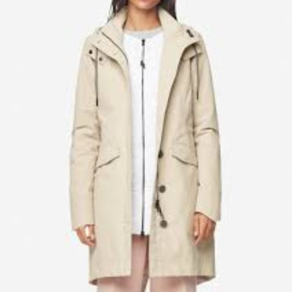 Cole Haan Zerogrand 3-in-1 City Parka in tan and white (NWT)
